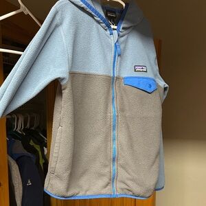 Patagonia Two-Tone Blue and Gray Fleece Jacket